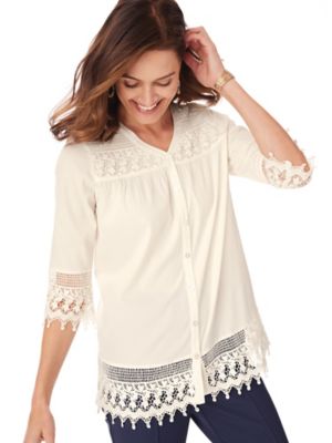 crochet lace tunic