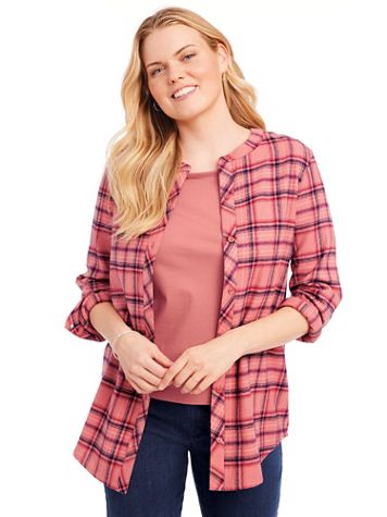 Plaid Flannel Tunic - Image 1 of 6