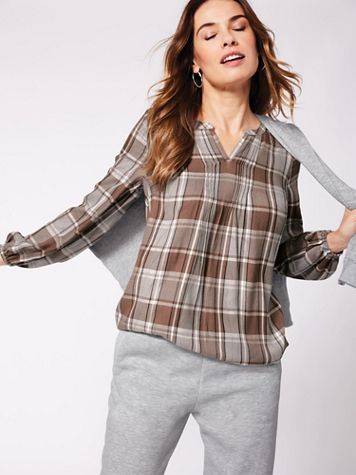 Woven Plaid Tunic - Image 3 of 3