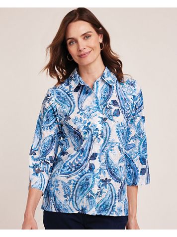 Alfred Dunner® Paisley Shirt - Image 5 of 5