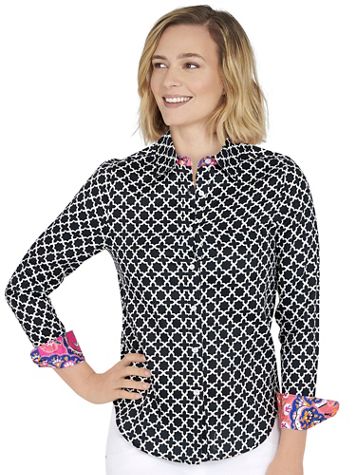 Ruby Rd® Wrinkle Resistant Moroccan Tile Print Shirt - Image 1 of 3