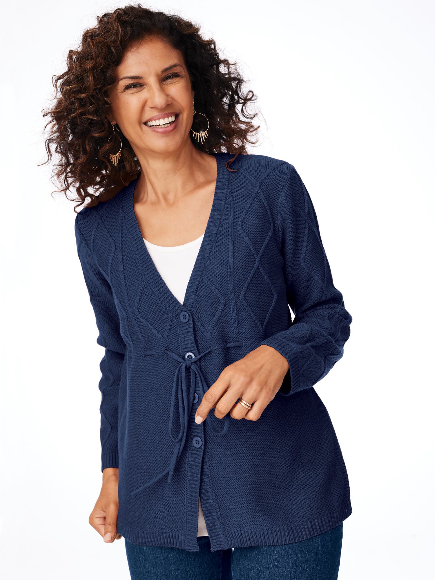 Cable Cardigan Sweater