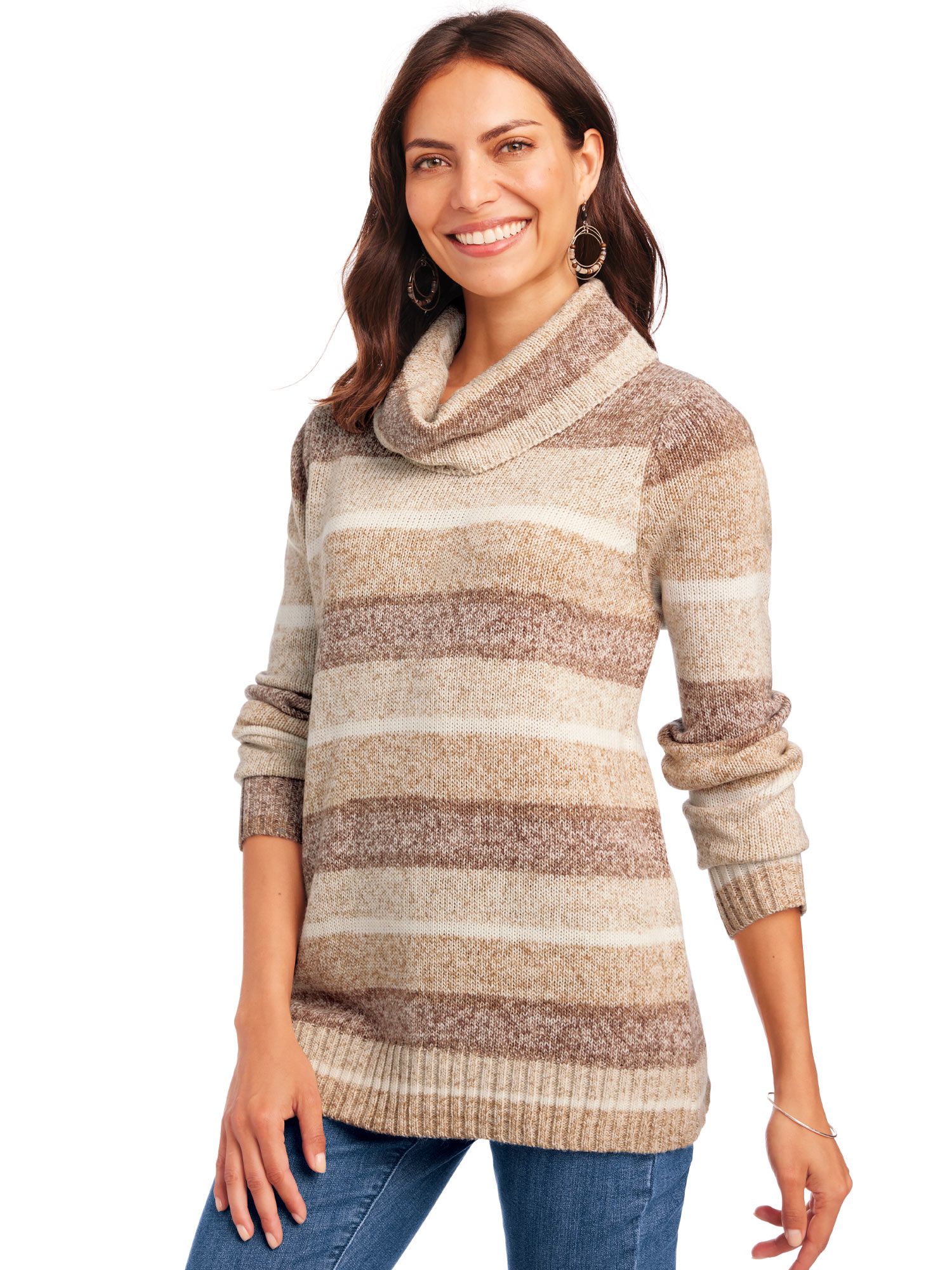 Elisabeth Williams® Cashmere-Like Cowl Neck Sweater
