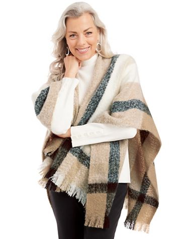 Plaid Ruana Wrap - Image 3 of 3
