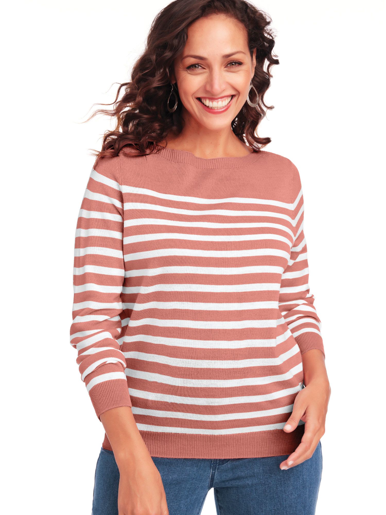 Cashmere-Like Boatneck Sweater