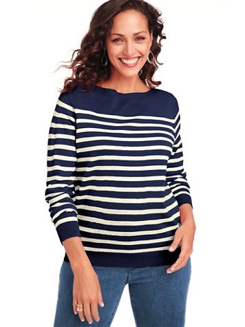 Cashmere-Like Boatneck Sweater - Image 1 of 7