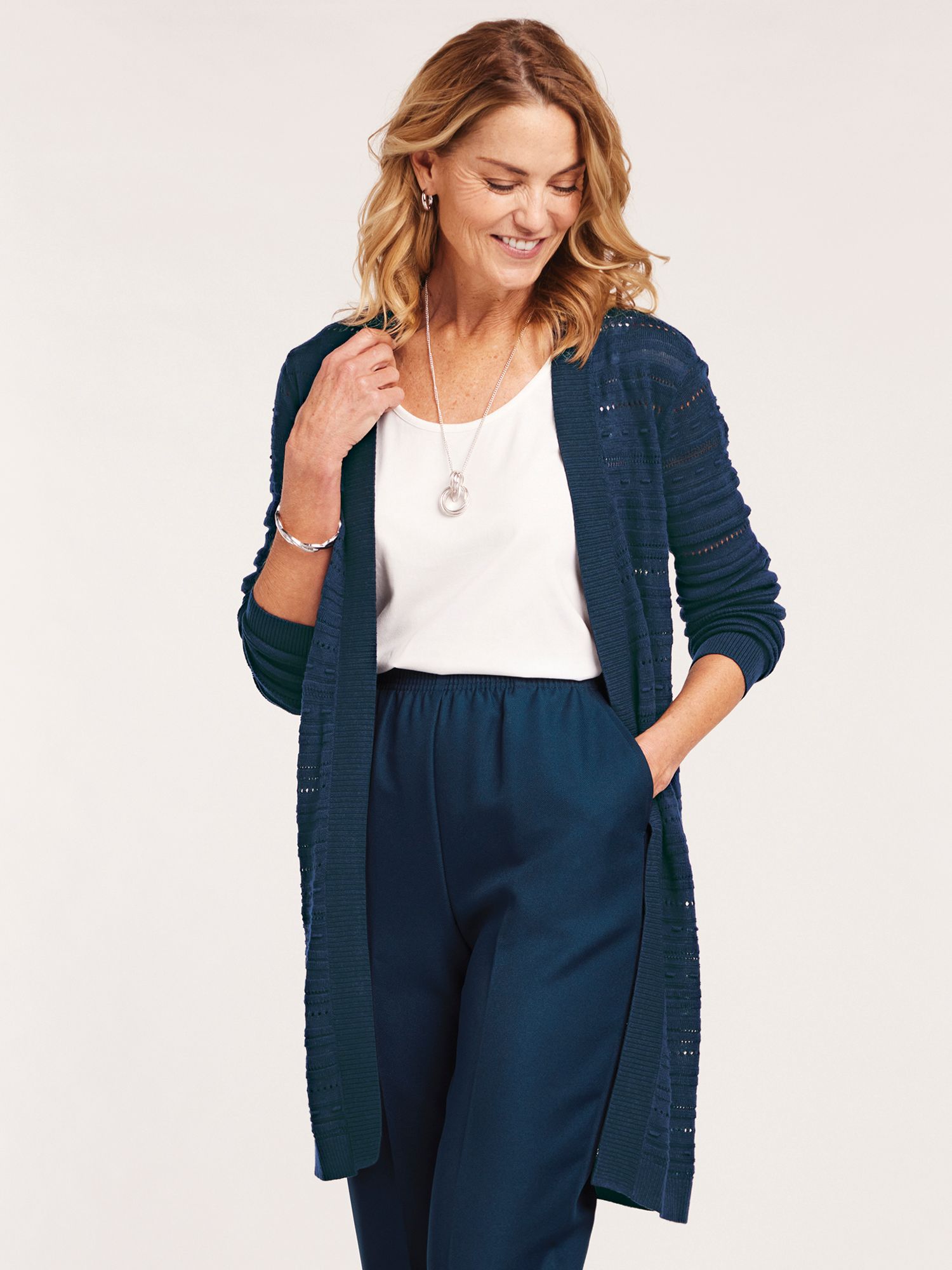 Pointelle Cardigan Sweater