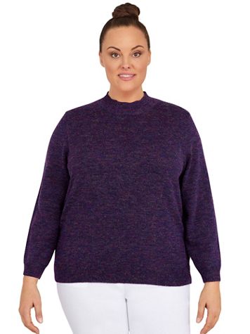 Alfred Dunner Classics Classic Cashmelon Mock Neck Sweater - Image 1 of 12