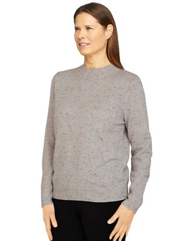 Alfred Dunner Classics Classic Cashmelon Mock Neck Sweater - Image 6 of 7