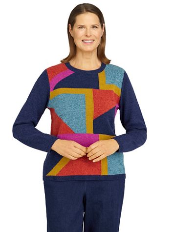 Alfred Dunner® Lake Placid Colorblock Sweater - Image 1 of 4