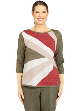 Alfred Dunner® Copper Canyon Colorblock Sweater