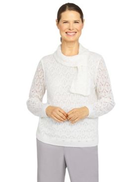 Alfred Dunner® Stonehenge Sweater With Pearl Embellishments