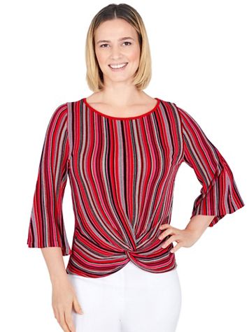 Ruby Rd® Metallic Striped Top - Image 3 of 3