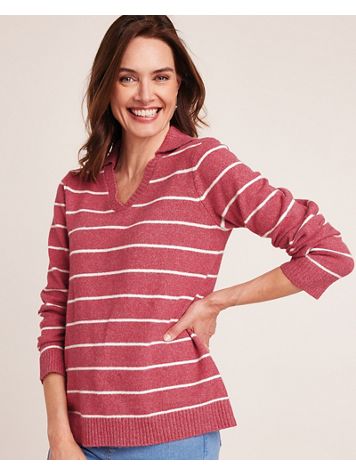 Stripe Collared Sweater - Image 1 of 7