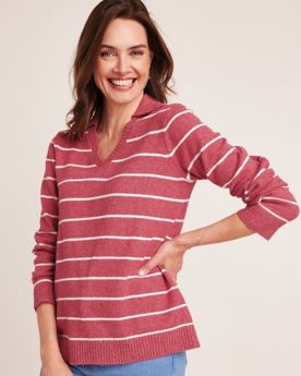 Stripe Collared Sweater