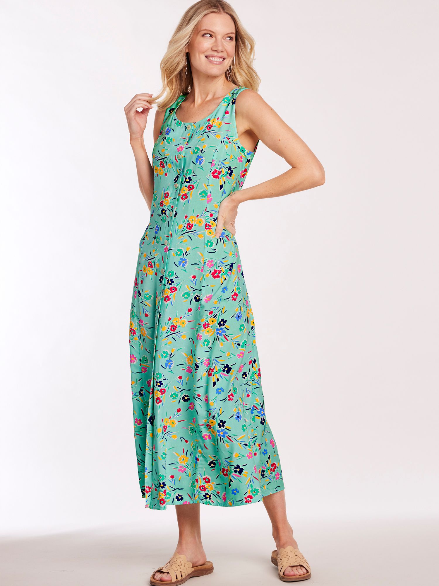 Fresh Pick Button-Front Sundress 