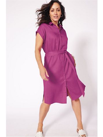 Button Front Shirt Dress - Image 1 of 6