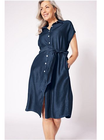 Button Front Shirt Dress - Image 1 of 5