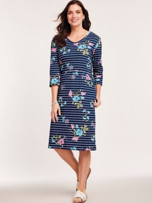 Essentials Women's Flora Knit Dress, Rich Indigo Blue S Misses