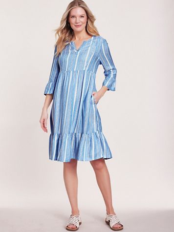 Blaire One-Shoulder Smocked Tiered Dress