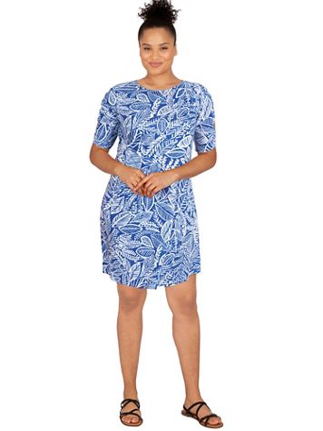Ruby Rd® Leaf Sketch Print Dress - Image 1 of 4
