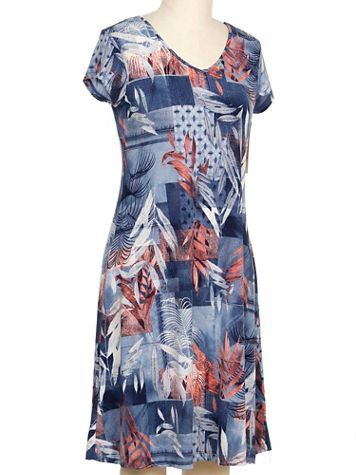 Southern Lady  Cap Sleeve Jacy Print Dress - Image 2 of 2