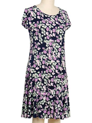 N Touch Cap Sleeve Bailey Print Dress - Image 2 of 2