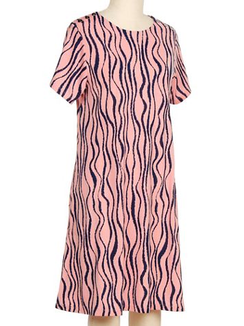 Links Short Sleeve Juliette Stripe Print Dress - Image 2 of 2