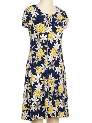 Southern Lady Cap Sleeve Dale Print Dress - Image 1 of 1