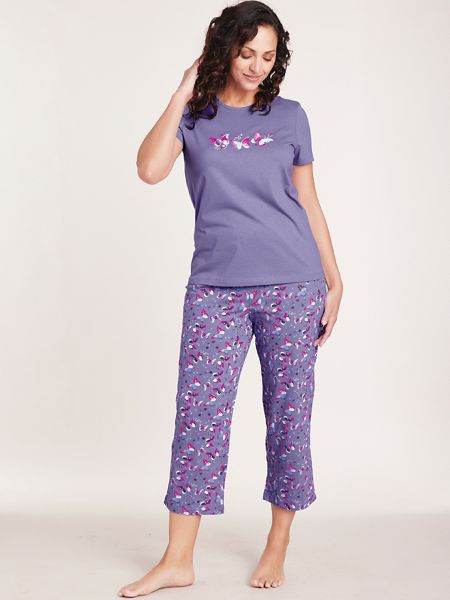 Print Capri Pajama Set | Blair