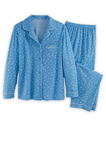 Floral Button-Front Pajamas - Image 4 of 4