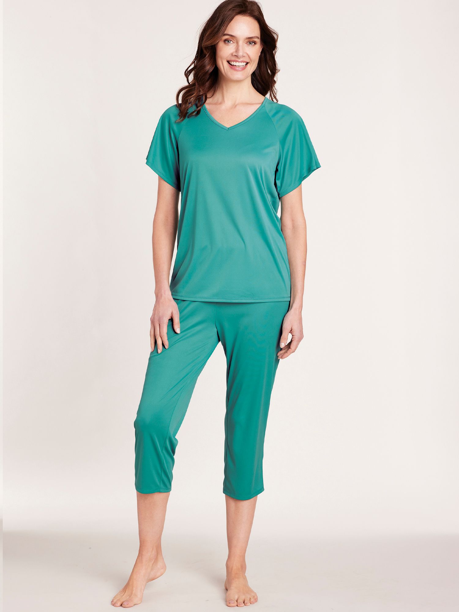 Silky Knit Capri Pajamas