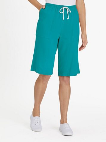 Knit Drawstring Cargo Shorts - Image 1 of 2