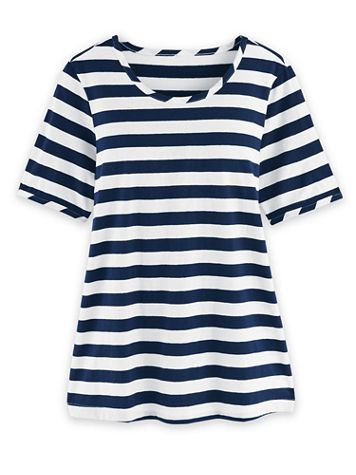 Short-Sleeve Stripe Active Top - Image 2 of 2