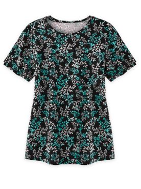 Short-Sleeve Floral Print Active Top