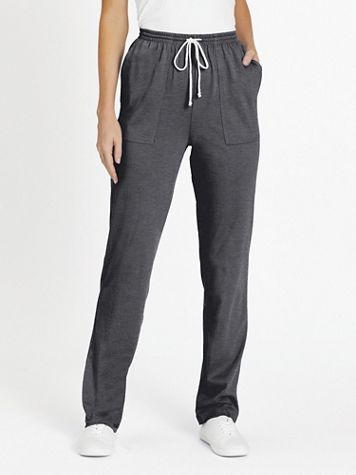 Pull-On Knit Drawstring Sport Pants - Image 1 of 10