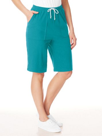 Knit Drawstring Sport Shorts - Image 1 of 9