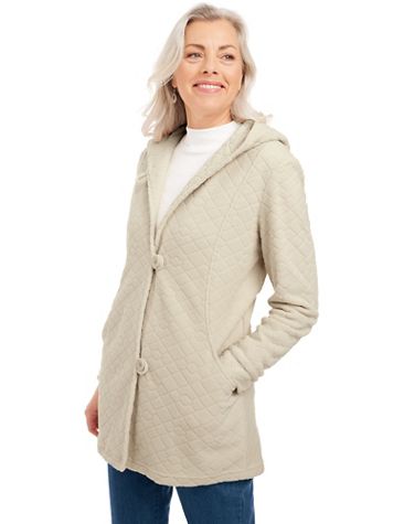 Embossed Button-Front Jacket - Image 1 of 6