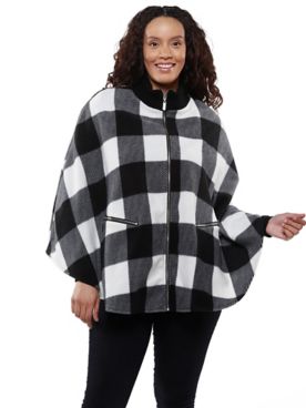 Printed Fleece w/ Sweater Rib Wrap