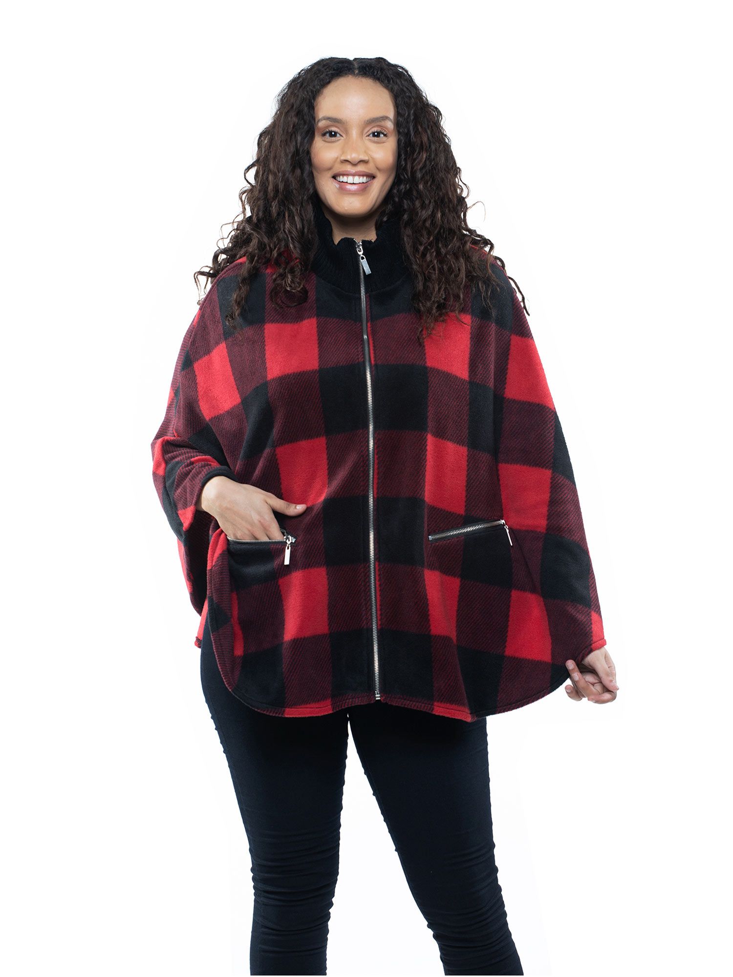 Printed Fleece w/ Sweater Rib Wrap