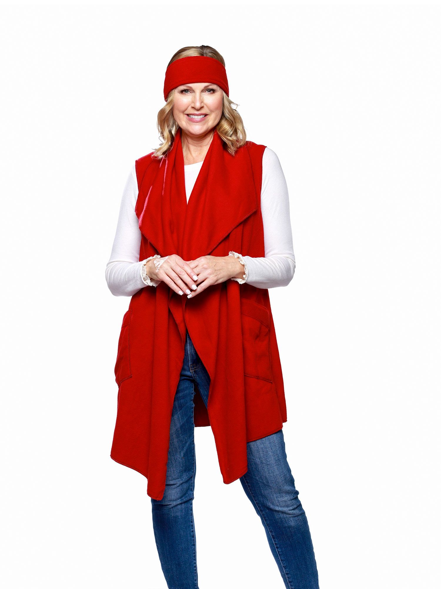Fleece Vest and Headband Set