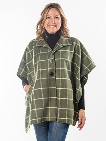Windowpane Fleece Wrap - Image 3 of 3