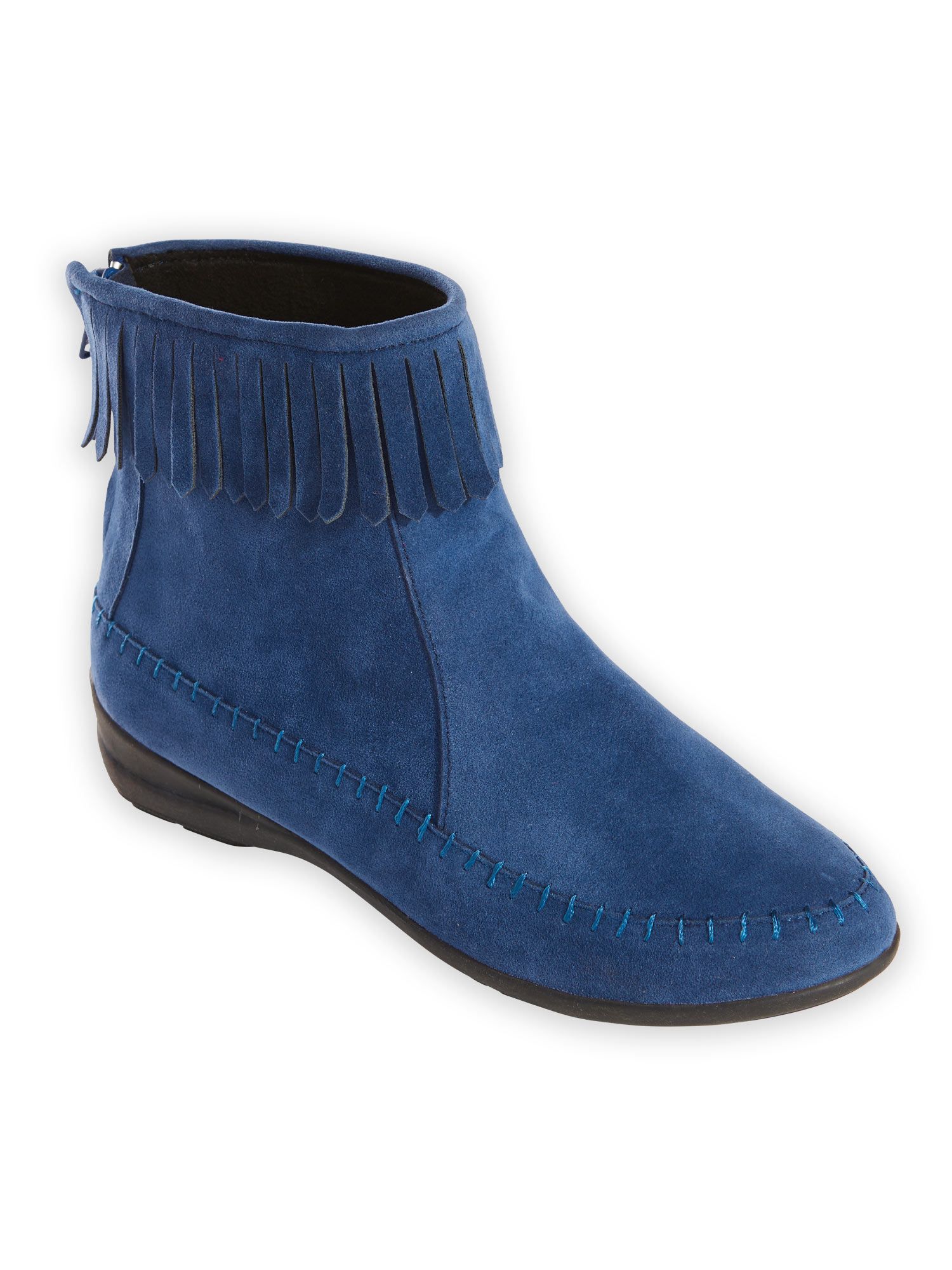 Fringe-Trim Boots by Classique®