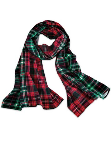 Mixed Media Plaid Scarf - Image 1 of 1