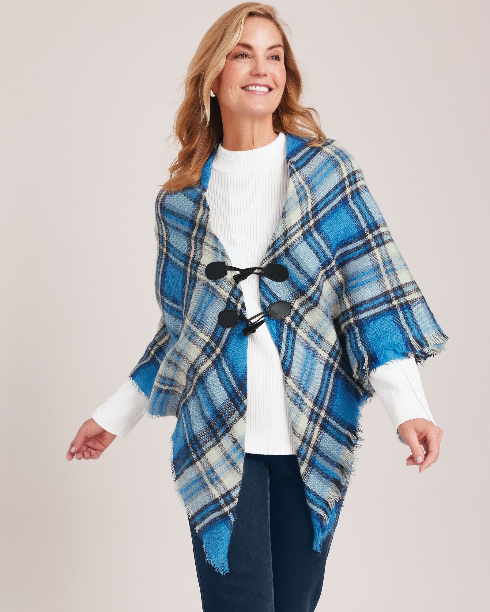 Plaid Poncho