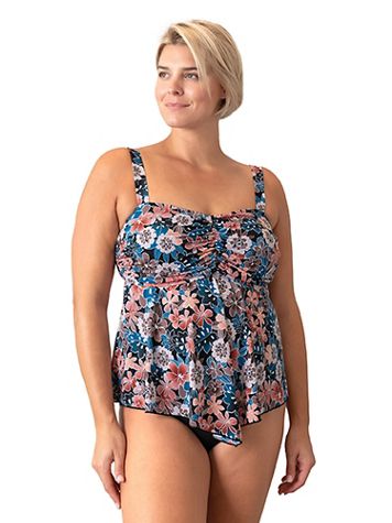 Fit 4 U Moon Shadow Flared V-Hem Bandeau Top - Image 1 of 3