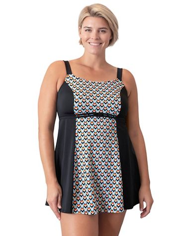 Fit 4 U Geomatic Blocked Double Bow Dress - Image 1 of 1