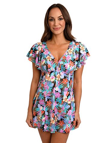 Fit 4 U Topaz Flutter Sleeve V-Neck Dress - Image 2 of 2