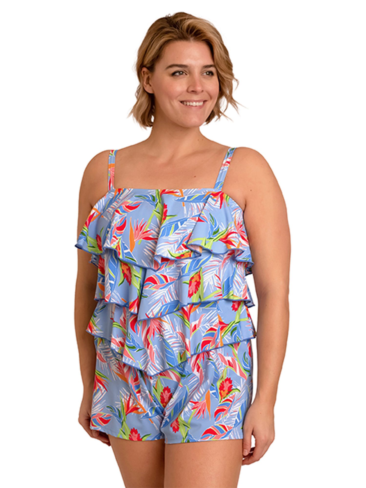 Fit 4 U Dawn 3 Tier V-Hem Romper