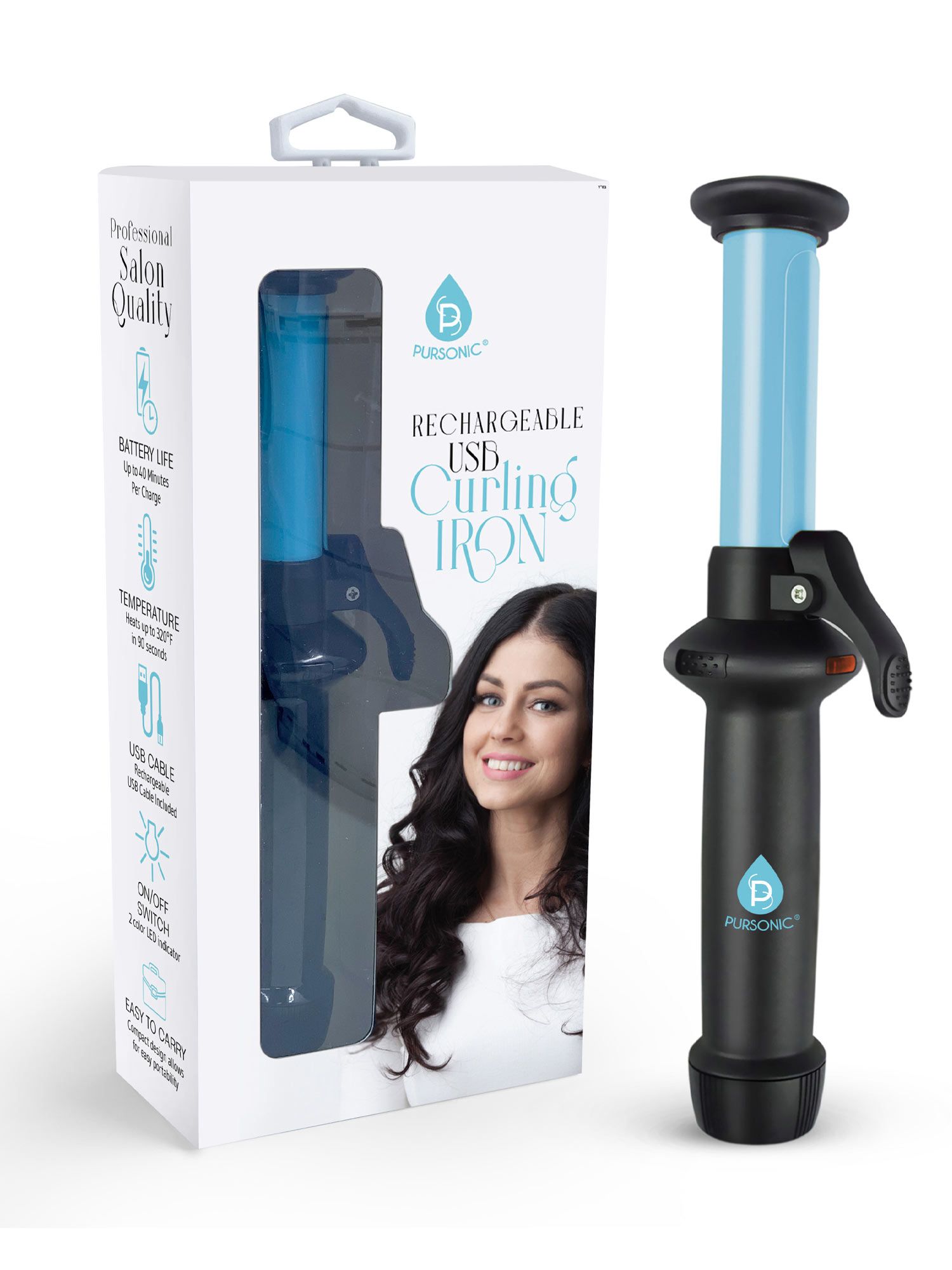 Rechargeable USB Mini Curling Iron